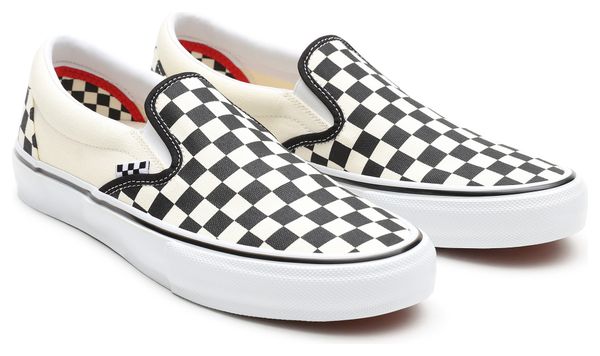 Chaussures Skate Vans Slip-On (Checkerboard) Noir / Blanc