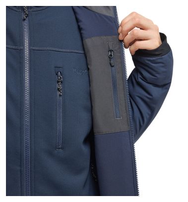 Giacca con cappuccio isolata Haglöfs Mimic Alert Donna Blu