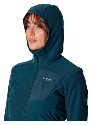 Felpa con cappuccio RAB Tecton blu da donna 