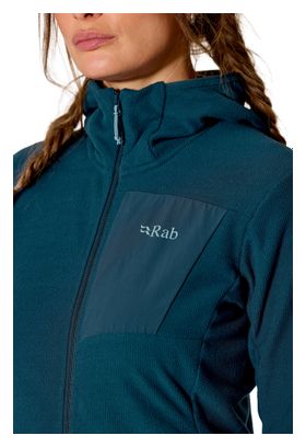Felpa con cappuccio RAB Tecton blu da donna 