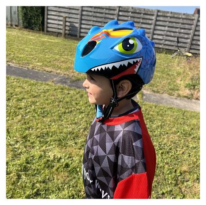 Casque de vélo Garçons Bleu - Dino XS 46/51cm