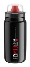 Botella de MTB Elite Fly / Negro / Logotipo rojo / 550 ml / 2019