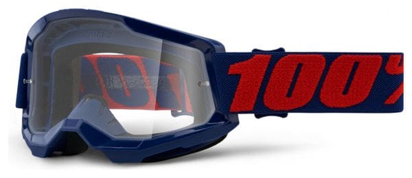 100% STRATA 2 mask | Red Blue Masego | Clear glasses