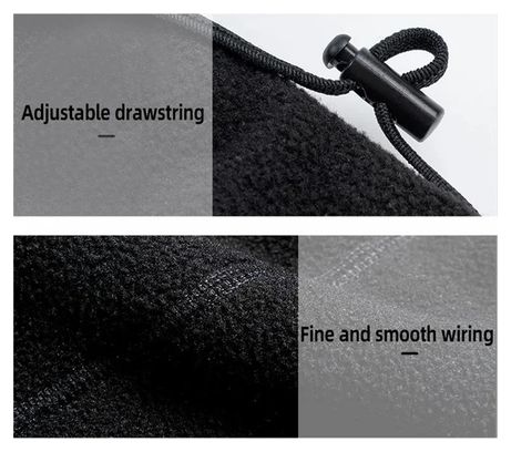 scarf fleece 3-in-1 windproof court black