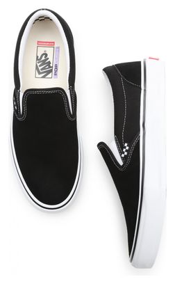 Chaussures Skate Vans Slip-On Noir / Blanc
