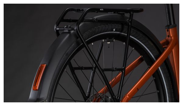 VTC Électrique Cube Touring Hybrid Comfort SLX 800 Easy Entry Shimano Nexus 5V Courroie 800 Wh 700 mm Rouge Orange Chilli 2026