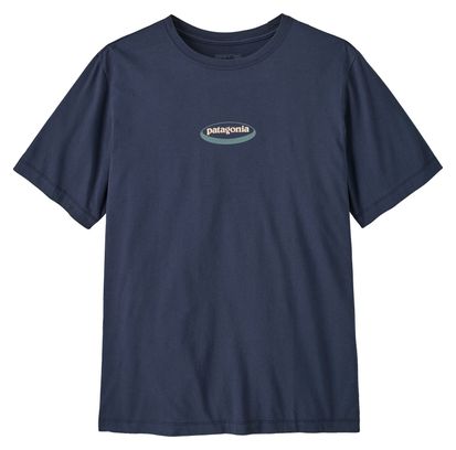 Camiseta de manga corta Patagonia '95 Oval Logo Azul Hombre