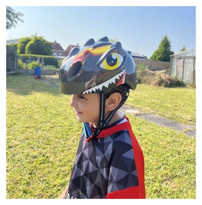 Casque de vélo pour enfants - Noir - Dino XS 46/51cm