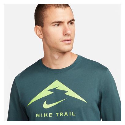 Maillot manches longues Nike Dri-Fit Trail Vert