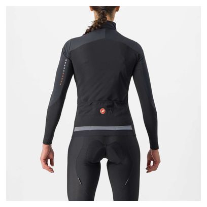 Castelli Beta Ros Dames Lange Mouw Jas Zwart