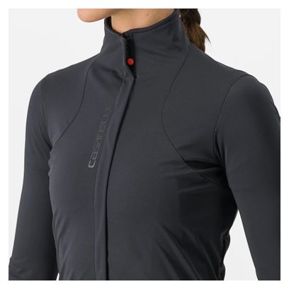 Castelli Beta Ros Dames Lange Mouw Jas Zwart
