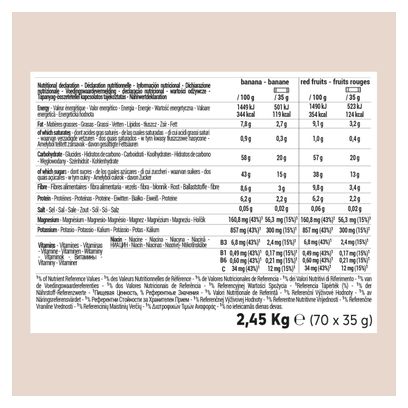 Box Barres énergétiques Decathlon Nutrition Banane / Fruits Rouges - 70x35g
