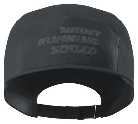 Compressport 5-Panel Night Running Squad Cap, Black