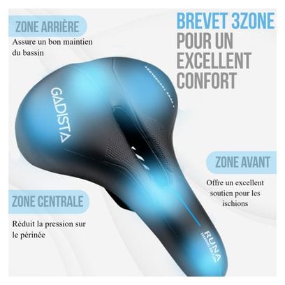 Selle velo RUNA ultra confortable fait mains en ITALIE avec technologie brevetée 3ZONES