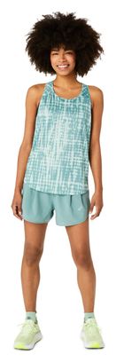 Asics Road All Over Print Tank Green Donna