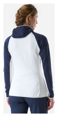 Polaire Millet Kamet Grid Hoody Bleu/Blanc Femme