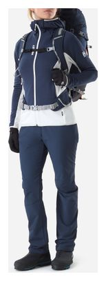 Polaire Millet Kamet Grid Hoody Bleu/Blanc Femme