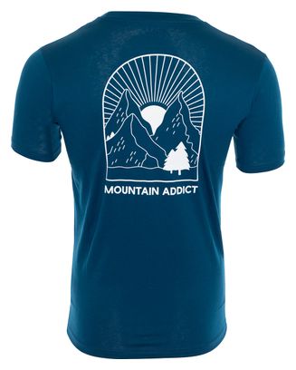 Rubb'r Mountain Addict T-shirt Navy blauw met korte mouwen