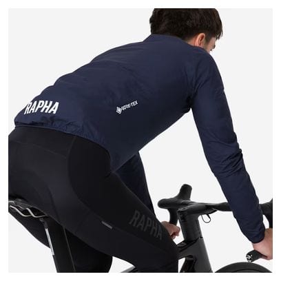 Wasserdichte Jacke Rapha Pro Team Gore-Tex Blau/Weiß