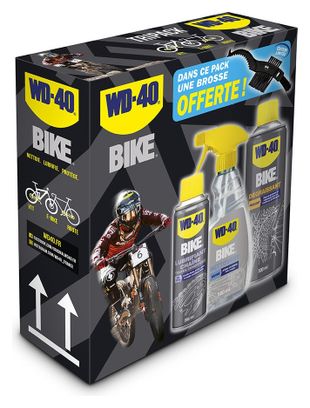 Pack Entretien WD40 Bike (Nettoyant 500ml + Huile Toutes Conditions 250ml + Dégraissant 50ml)