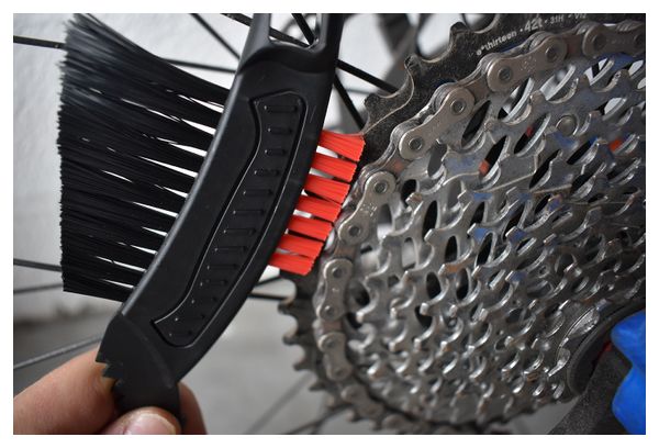 Kit chaine vélo : 1x outil de réparation chaîne vélo + 1x set de nettoyage chaîne vélo + 1x clé allen étoile