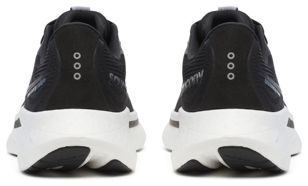 Chaussures Running Saucony Ride 18 Large Noir/Blanc Homme
