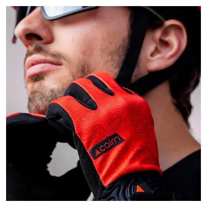 Cairn Porak Sanguine Topo Bicycle Gloves Red