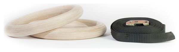 Holzringe mit Gorilla Grip Riemen 32 mm (Paar)