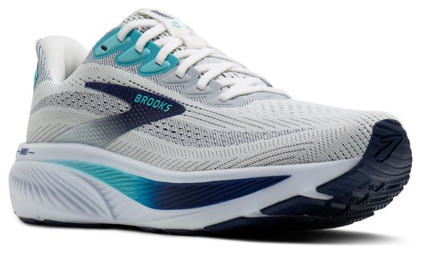 Brooks Ghost 17 hardloopschoenen wit/blauw heren