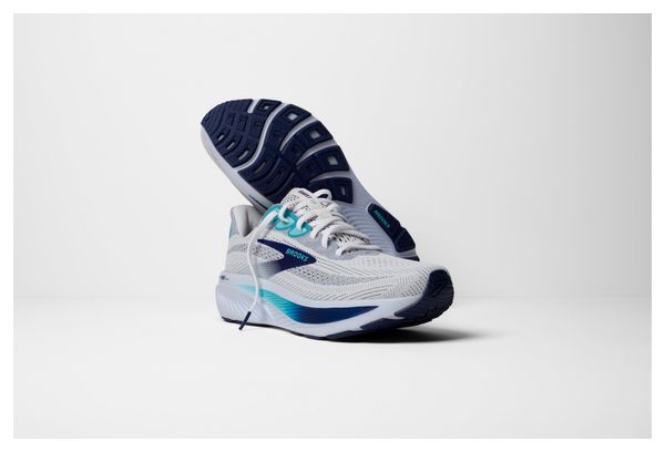 Brooks Ghost 17 hardloopschoenen wit/blauw heren