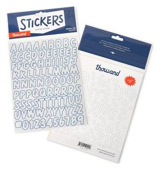 Thousand Children&#39;s Helmet Letters Sticker Sheet