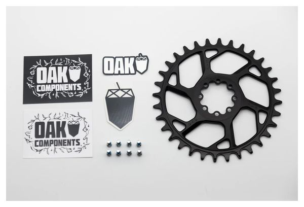 OAK Amulet Offset 3mm Direct Mount Chainring, 11/12/13-Speed, Black