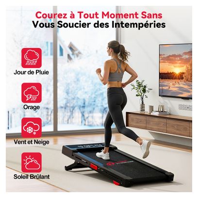 Tapis de course Fitness Y3 inclinaison automatique compact Noir