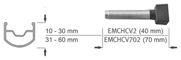 Valves Effetto Mariposa Tubeless 70 mm x2 (paire)