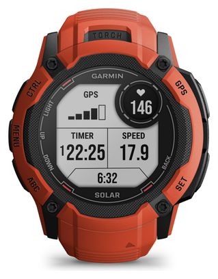 Montre GPS Garmin Instinct 2X Solar Rouge Flame
