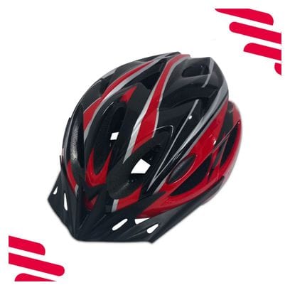 Casque de vélo - Femmes/Hommes - Noir/Rouge