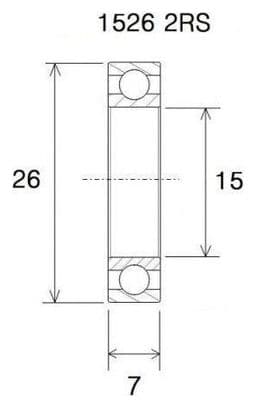 Roulement céramique - BLACKBEARING - 1526-2rs