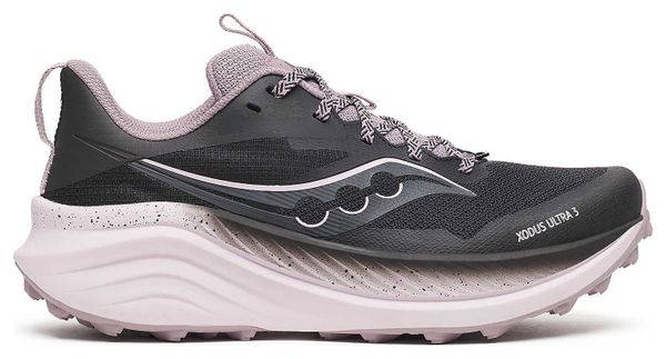 Saucony Xodus Ultra 3 Trailschoenen voor dames Zwart/Wit