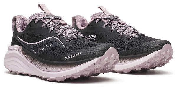 Saucony Xodus Ultra 3 Trailschoenen voor dames Zwart/Wit