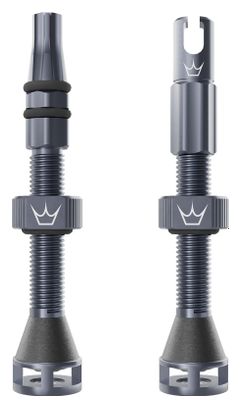 Valvole tubeless Fast Flow Holeshot di Peaty's, grigio ardesia
