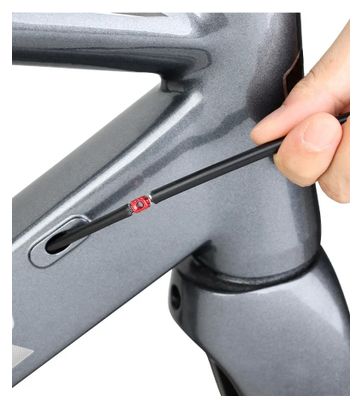 Herramienta de guiado de cable interno bicicleta – Aluminio rojo – 2 piezas