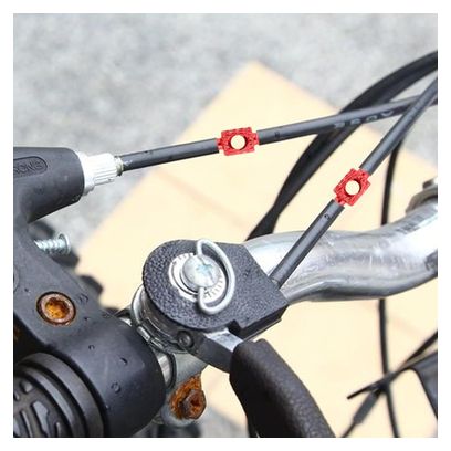 Herramienta de guiado de cable interno bicicleta – Aluminio rojo – 2 piezas