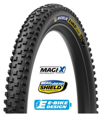 Michelin E-Wild Racing Line Tubeless Ready Magi-X Soft 27.5''x 2.60'' Rear MTB Tire Black