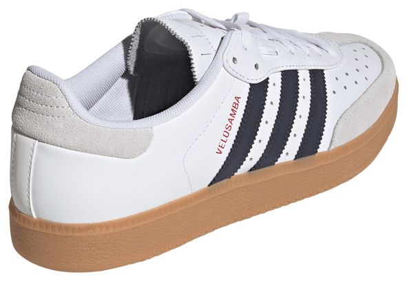Zapatillas de ciclismo adidas Velosamba Leather Blanco/Azul Unisex