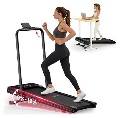 Tapis de course Fitness Y3 avec poignées inclinaison automatique compact Noir