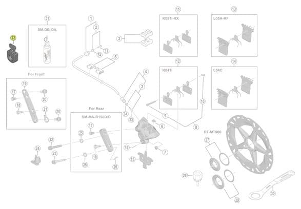 Shimano Bleeding Spacer for Dura-Ace BR-R9270 Calipers