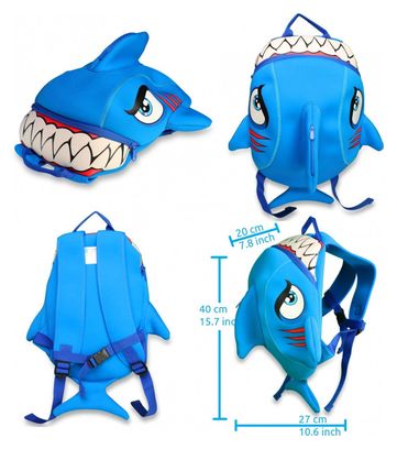 Sac à dos pour enfants | Requin bleu | Crazy Safety | Testé et certifié