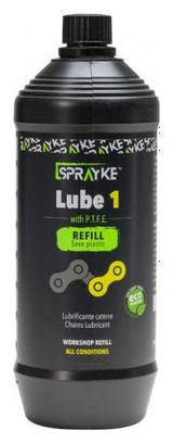 LUBE 1 REFILL Recharge lubrifiant pour chaîne 1000 ml
