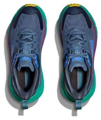 Chaussures Trail Hoka One One Challenger 7 GTX Bleu Vert Jaune Homme