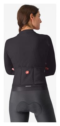 Maillot térmico Castelli Espresso de manga larga para mujer Negro
